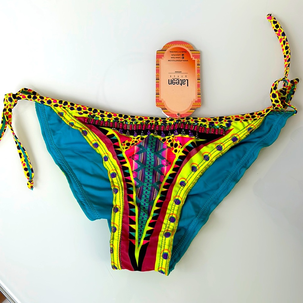 Lanteen beaded bikini bottom